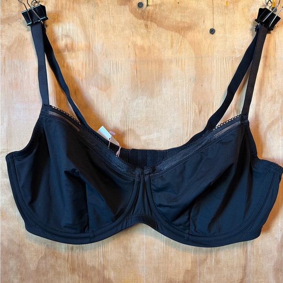 Savage X Fenty Core Microfiber Unlined Demi Bra Black Lace Detail 38DDD NWT - Picture 4 of 16